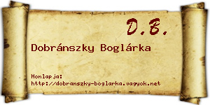 Dobránszky Boglárka névjegykártya