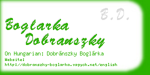 boglarka dobranszky business card